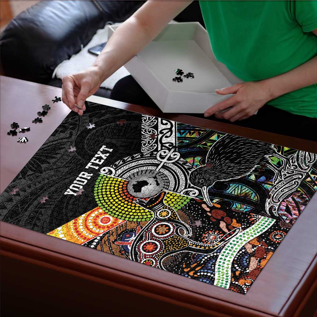 Australia New Zealand Personalised Puzzle Maori Aboriginal Art Style - Polynesian Pride