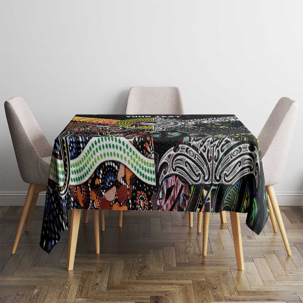 Personalised New Zealand and Australia Tablecloth Maori Mix Aboriginal Art Style LT9 - Polynesian Pride