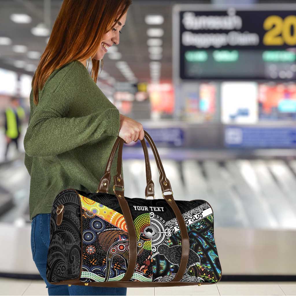 Australia New Zealand Personalised Travel Bag Maori Aboriginal Art Style - Polynesian Pride