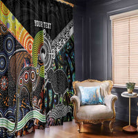 Personalised New Zealand and Australia Window Curtain Maori Mix Aboriginal Art Style LT9 - Polynesian Pride