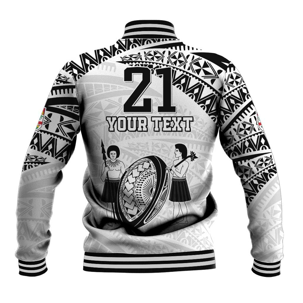 Custom Fiji Rugby Pacific Baseball Jacket Polynesian Palm Tattoo LT9 - Polynesian Pride