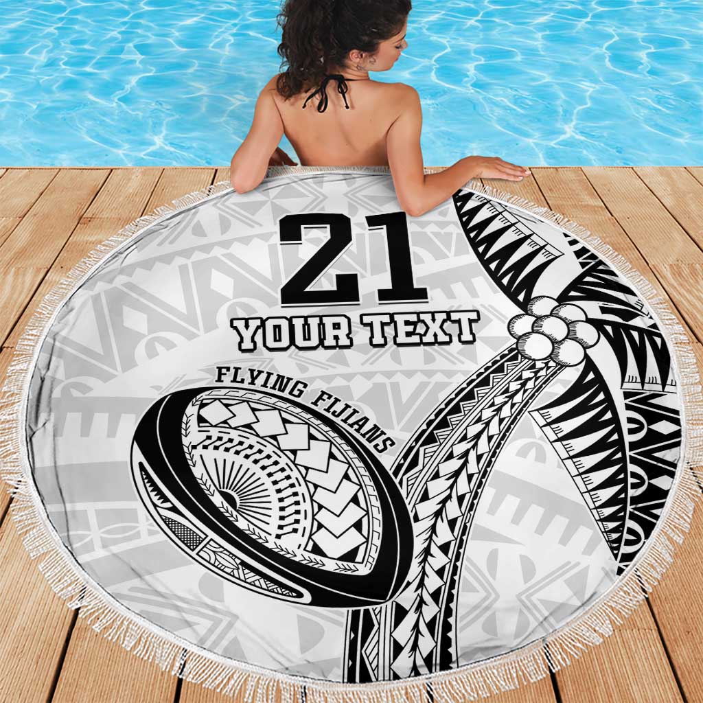 Custom Fiji Rugby Pacific Beach Blanket Polynesian Palm Tattoo LT9 - Polynesian Pride