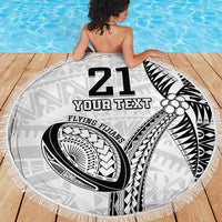 Custom Fiji Rugby Pacific Beach Blanket Polynesian Palm Tattoo LT9 - Polynesian Pride