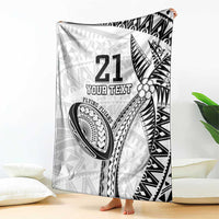 Custom Fiji Rugby Pacific Blanket Polynesian Palm Tattoo LT9 - Polynesian Pride
