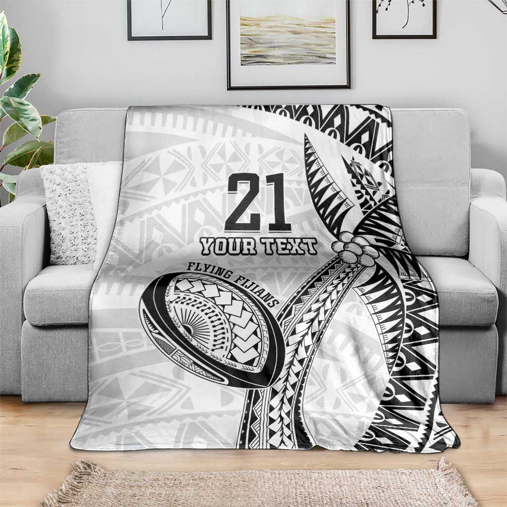 Custom Fiji Rugby Pacific Blanket Polynesian Palm Tattoo LT9 - Polynesian Pride