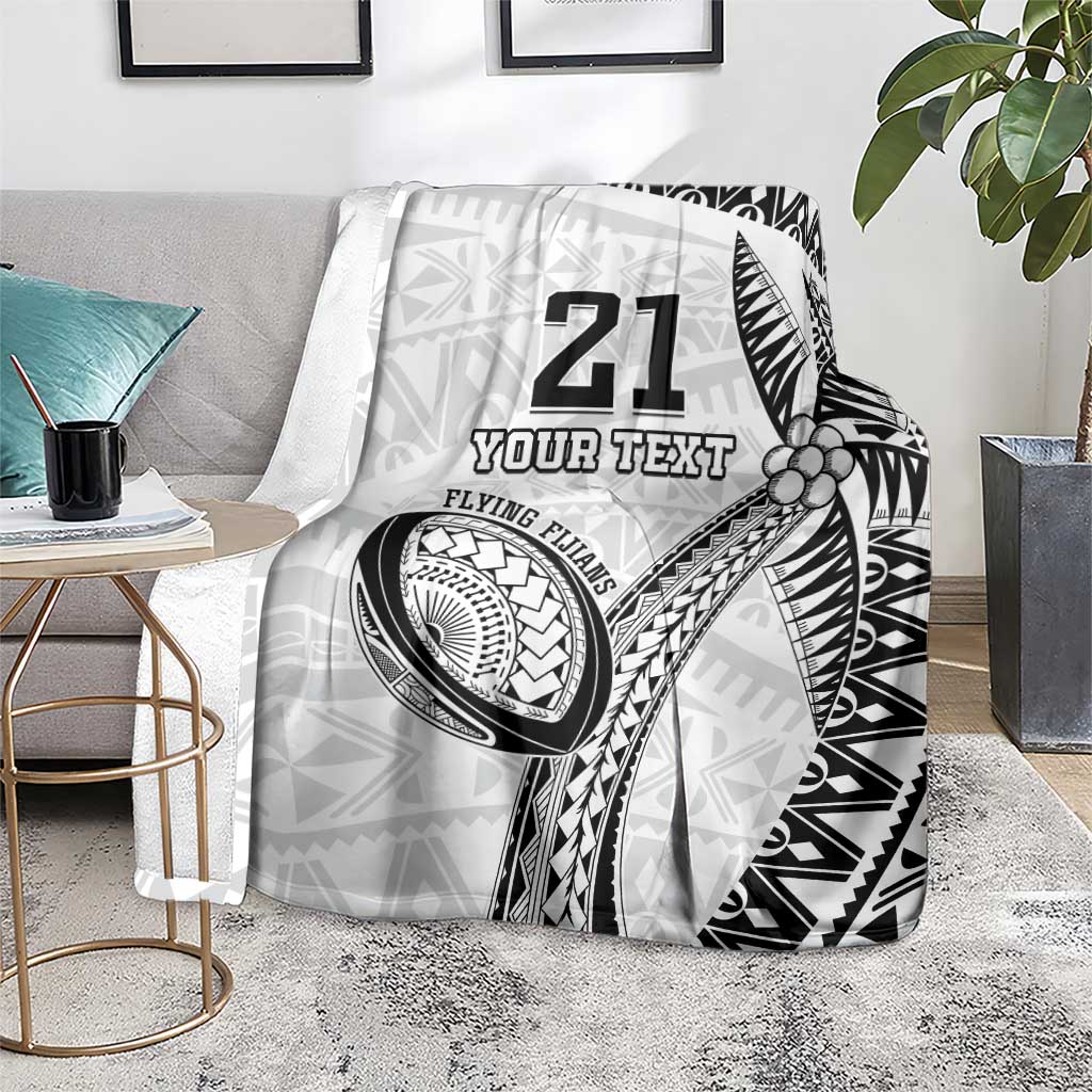 Custom Fiji Rugby Pacific Blanket Polynesian Palm Tattoo LT9 - Polynesian Pride