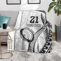 Custom Fiji Rugby Pacific Blanket Polynesian Palm Tattoo LT9 - Polynesian Pride