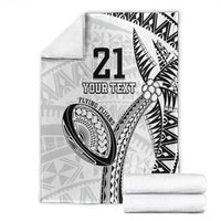 Custom Fiji Rugby Pacific Blanket Polynesian Palm Tattoo LT9 - Polynesian Pride