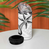 Custom Fiji Rugby Pacific Can Cooler Tumbler Polynesian Palm Tattoo