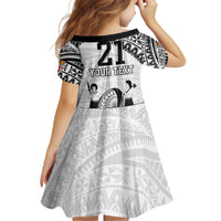 Custom Fiji Rugby Pacific Family Matching Off The Shoulder Long Sleeve Dress and Hawaiian Shirt Polynesian Palm Tattoo