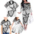 Custom Fiji Rugby Pacific Family Matching Off The Shoulder Long Sleeve Dress and Hawaiian Shirt Polynesian Palm Tattoo