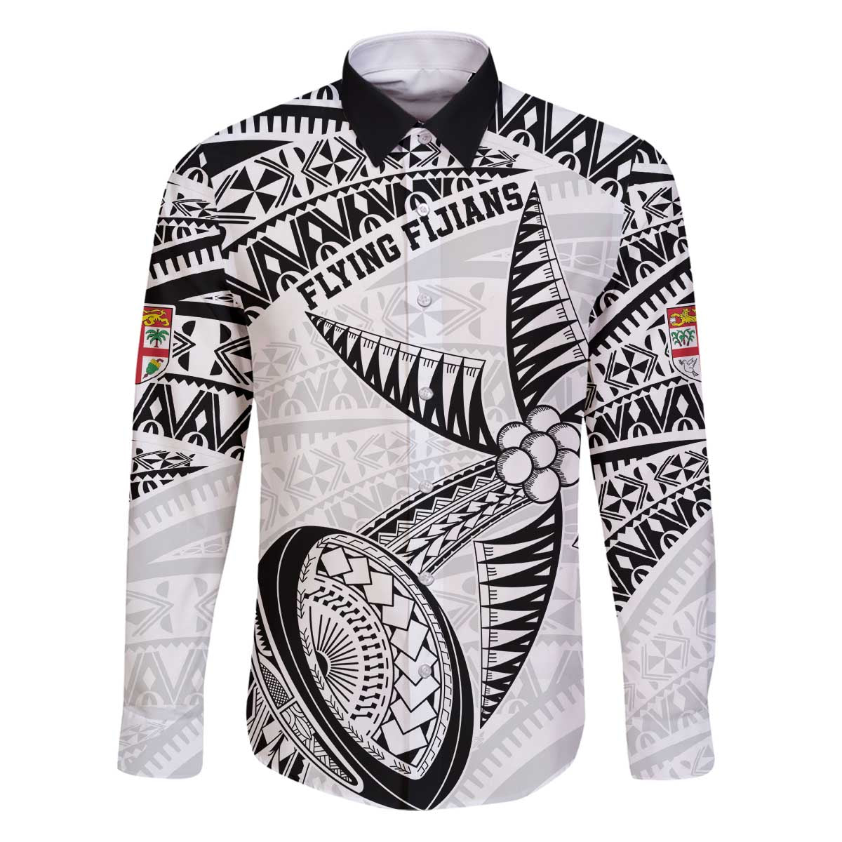 Custom Fiji Rugby Pacific Family Matching Puletasi and Hawaiian Shirt Polynesian Palm Tattoo