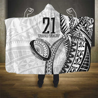 Custom Fiji Rugby Pacific Hooded Blanket Polynesian Palm Tattoo LT9 - Polynesian Pride