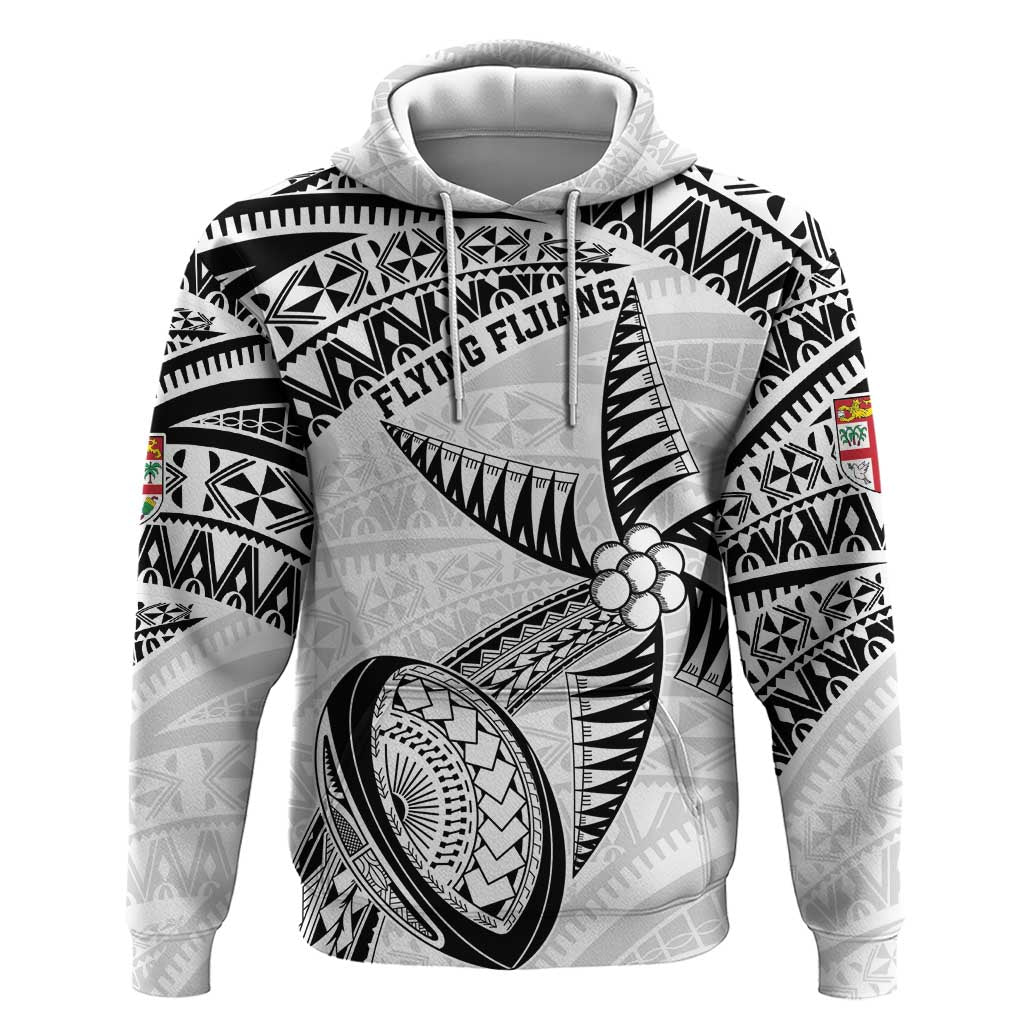 Custom Fiji Rugby Pacific Hoodie Polynesian Palm Tattoo