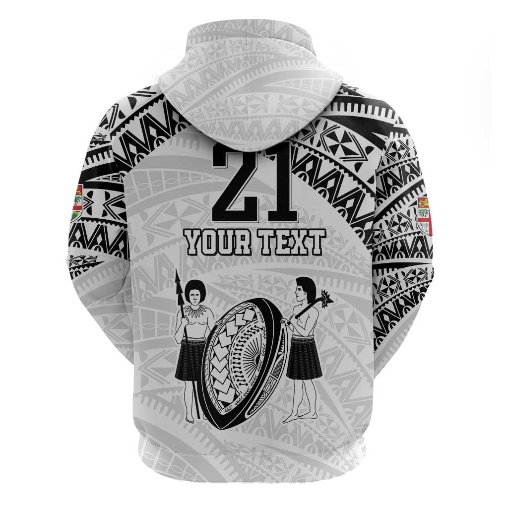 Custom Fiji Rugby Pacific Hoodie Polynesian Palm Tattoo
