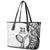 Custom Fiji Rugby Pacific Leather Tote Bag Polynesian Palm Tattoo