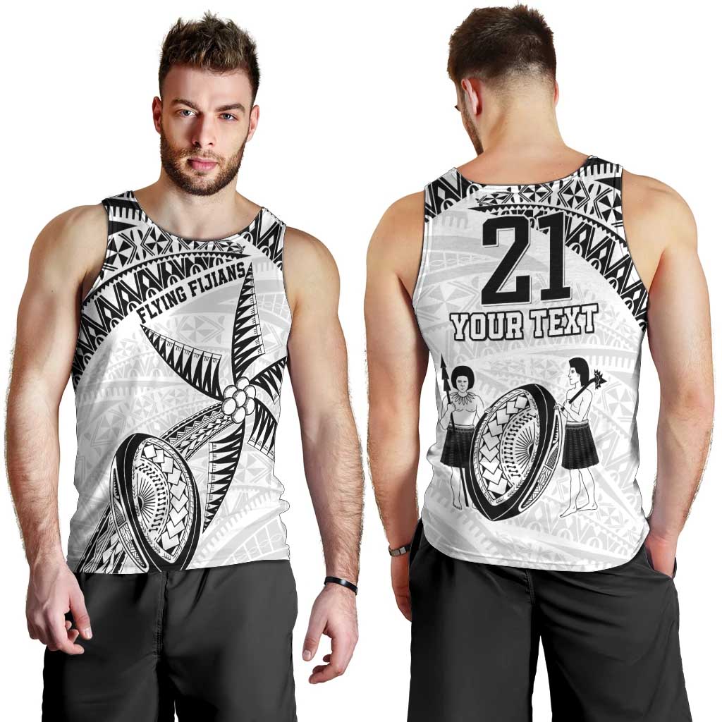 Custom Fiji Rugby Pacific Men Tank Top Polynesian Palm Tattoo LT9 - Polynesian Pride