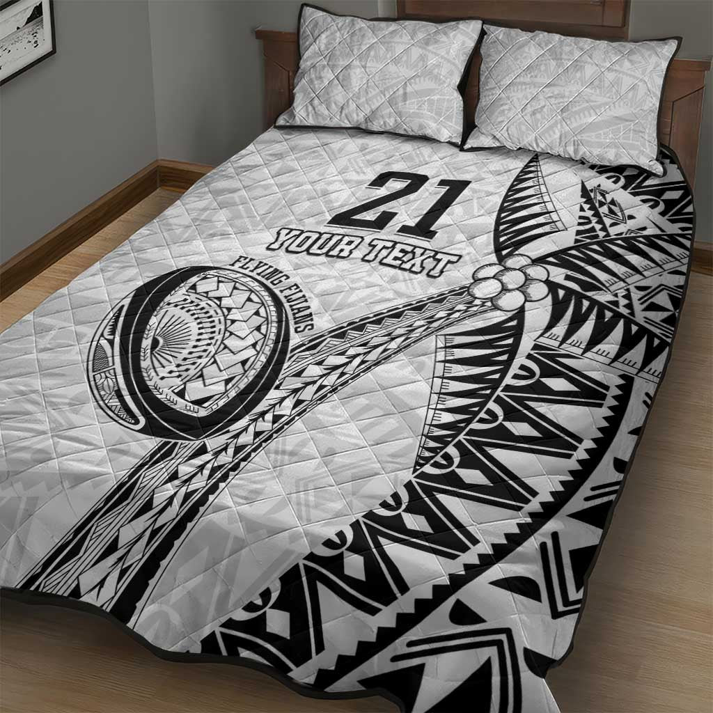 Custom Fiji Rugby Pacific Quilt Bed Set Polynesian Palm Tattoo LT9 - Polynesian Pride