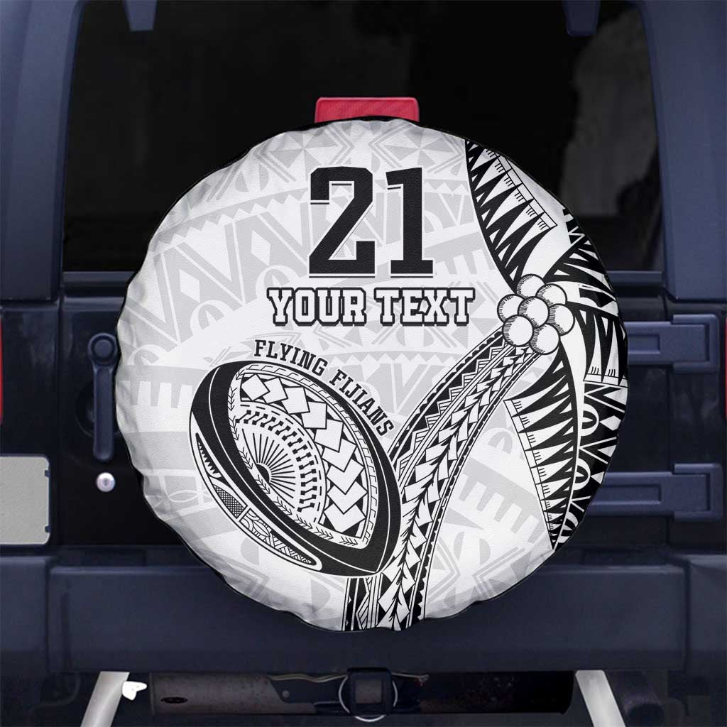 Custom Fiji Rugby Pacific Spare Tire Cover Polynesian Palm Tattoo LT9 - Polynesian Pride