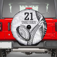 Custom Fiji Rugby Pacific Spare Tire Cover Polynesian Palm Tattoo LT9 - Polynesian Pride