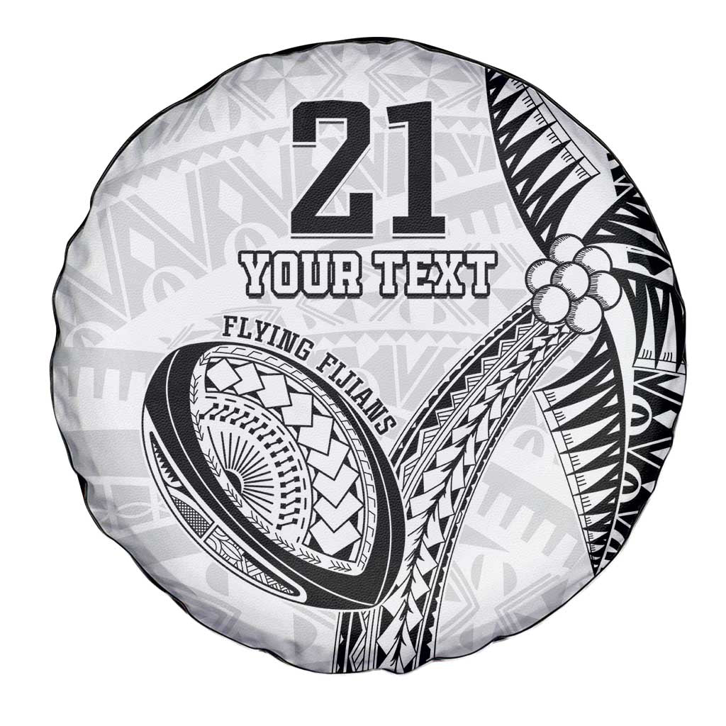 Custom Fiji Rugby Pacific Spare Tire Cover Polynesian Palm Tattoo LT9 - Polynesian Pride