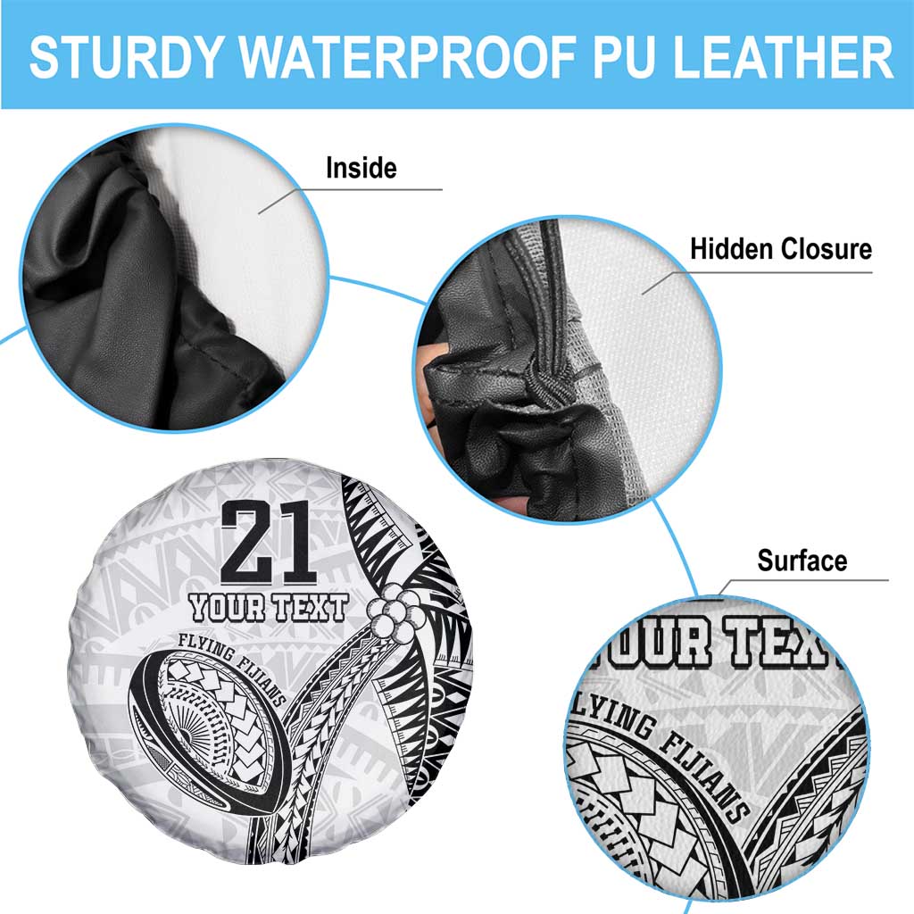 Custom Fiji Rugby Pacific Spare Tire Cover Polynesian Palm Tattoo LT9 - Polynesian Pride