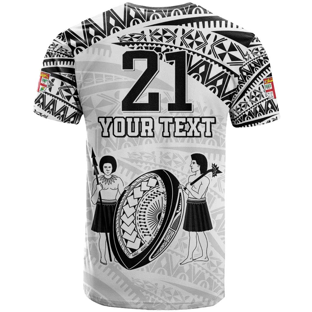 Custom Fiji Rugby Pacific T Shirt Polynesian Palm Tattoo LT9 - Polynesian Pride