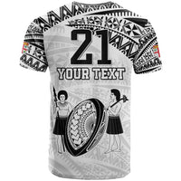 Custom Fiji Rugby Pacific T Shirt Polynesian Palm Tattoo LT9 - Polynesian Pride