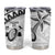 Custom Fiji Rugby Pacific Tumbler Cup Polynesian Palm Tattoo