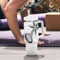 Custom Fiji Rugby Pacific Tumbler With Handle Polynesian Palm Tattoo LT9 - Polynesian Pride
