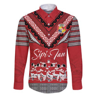Personalised Tonga Rugby Pacific Family Matching Long Sleeve Bodycon Dress and Hawaiian Shirt Ikale Tahi Sipi Tau