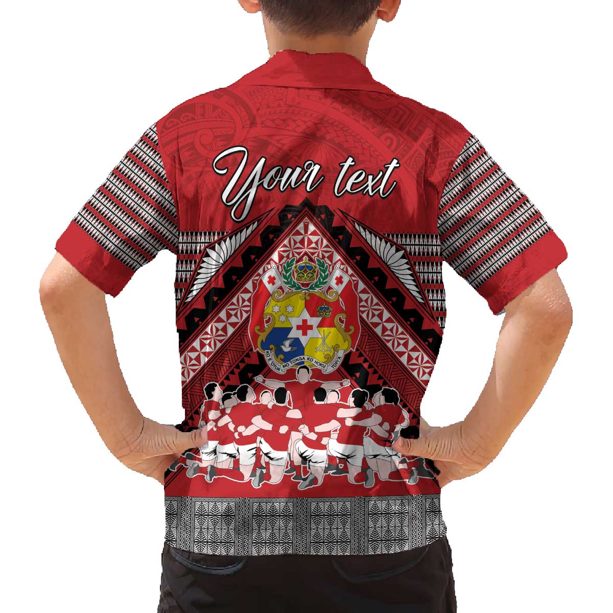 Personalised Tonga Rugby Pacific Family Matching Puletasi and Hawaiian Shirt Ikale Tahi Sipi Tau LT9 - Polynesian Pride