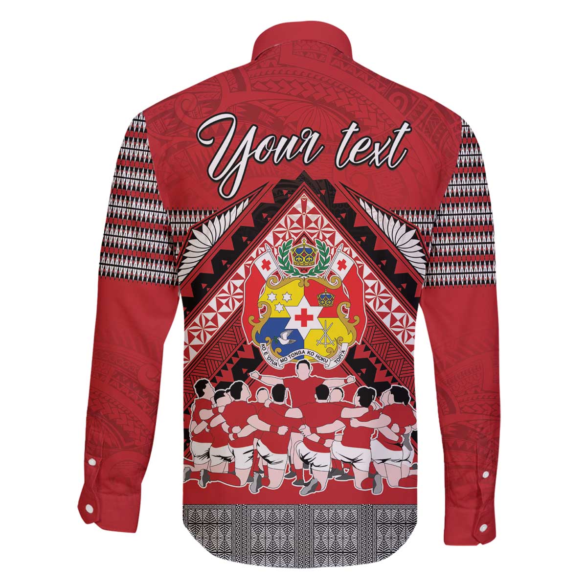 Personalised Tonga Rugby Pacific Family Matching Puletasi and Hawaiian Shirt Ikale Tahi Sipi Tau LT9 - Polynesian Pride