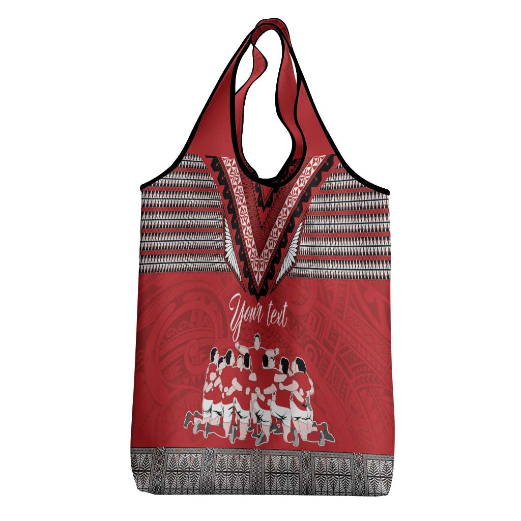 Personalised Tonga Rugby Pacific Grocery Bag Ikale Tahi Sipi Tau