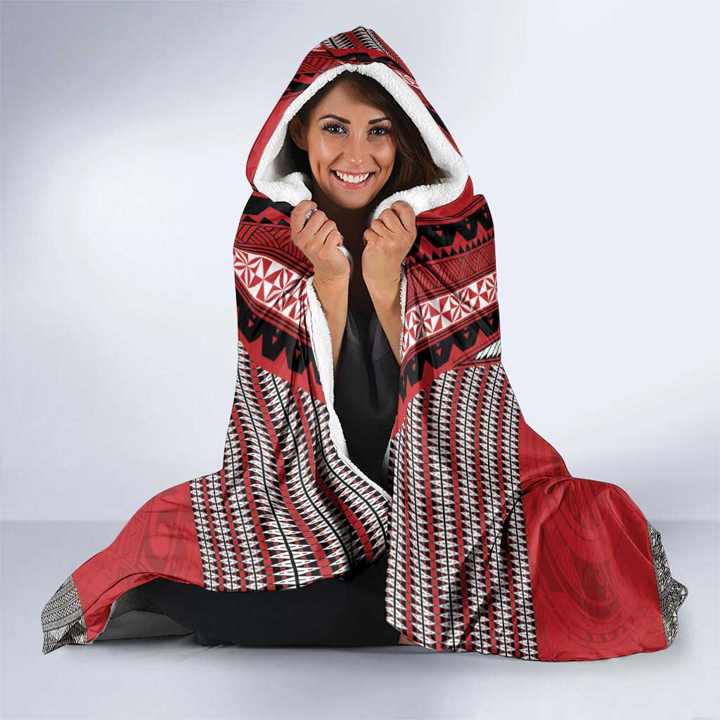 Personalised Tonga Rugby Pacific Hooded Blanket Ikale Tahi Sipi Tau LT9 - Polynesian Pride
