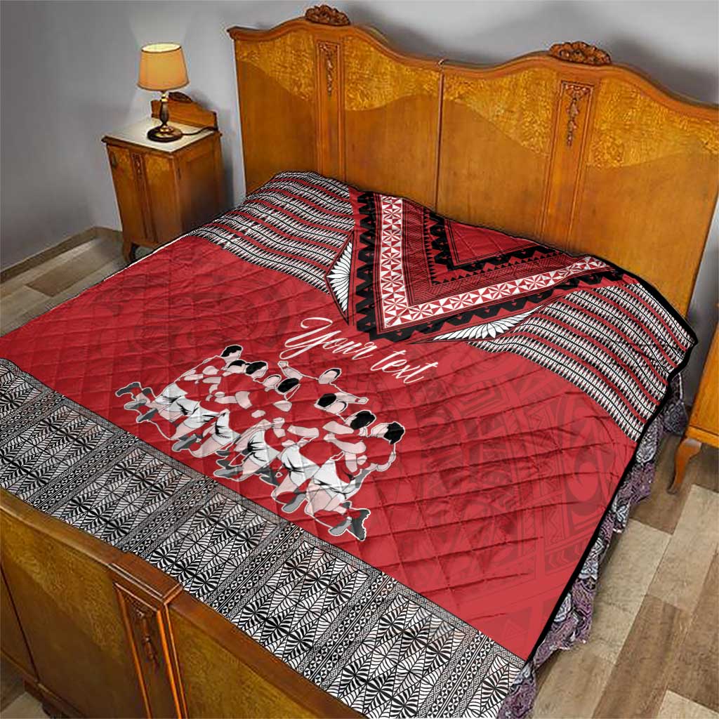 Personalised Tonga Rugby Pacific Quilt Ikale Tahi Sipi Tau
