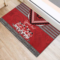 Personalised Tonga Rugby Pacific Rubber Doormat Ikale Tahi Sipi Tau LT9 - Polynesian Pride