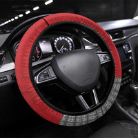 Tonga Rugby Pacific Steering Wheel Cover Ikale Tahi Sipi Tau LT9 Universal Fit Red - Polynesian Pride