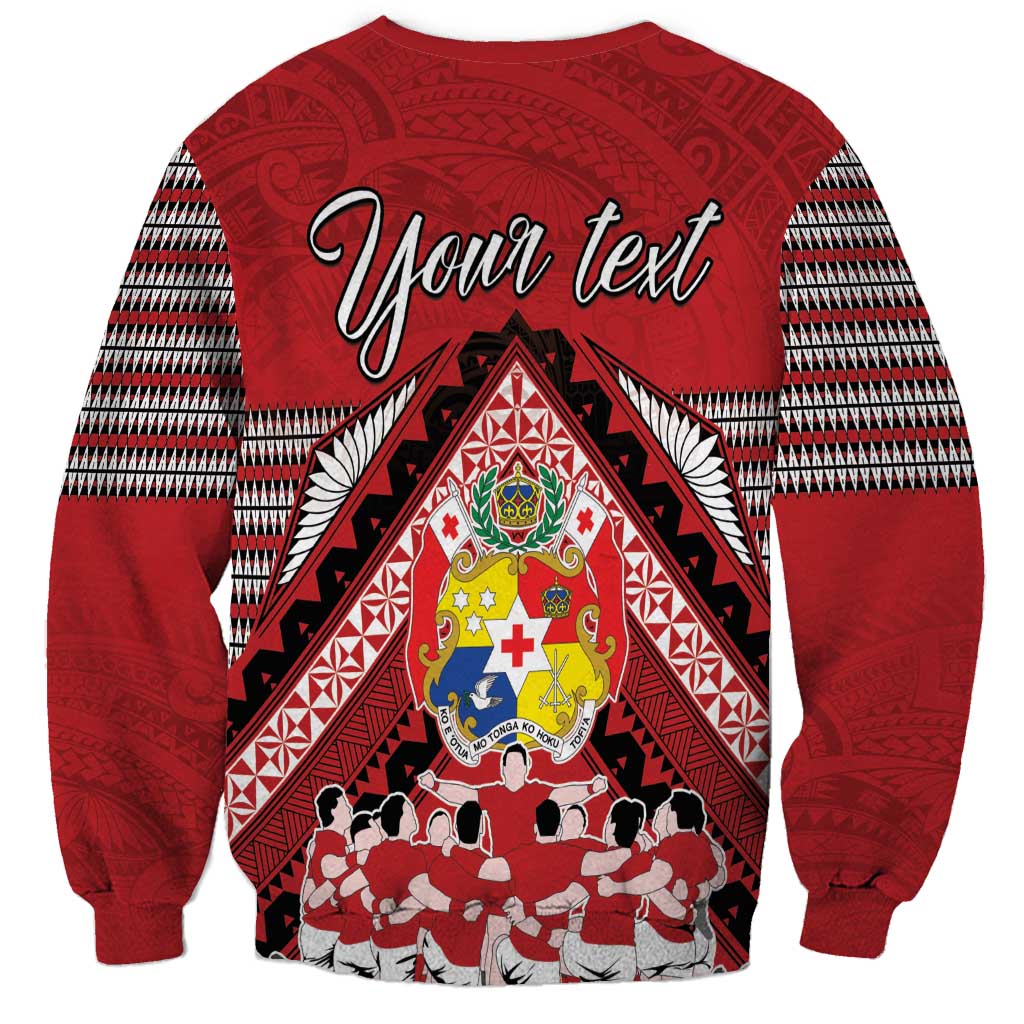 Personalised Tonga Rugby Pacific Sweatshirt Ikale Tahi Sipi Tau LT9 - Polynesian Pride