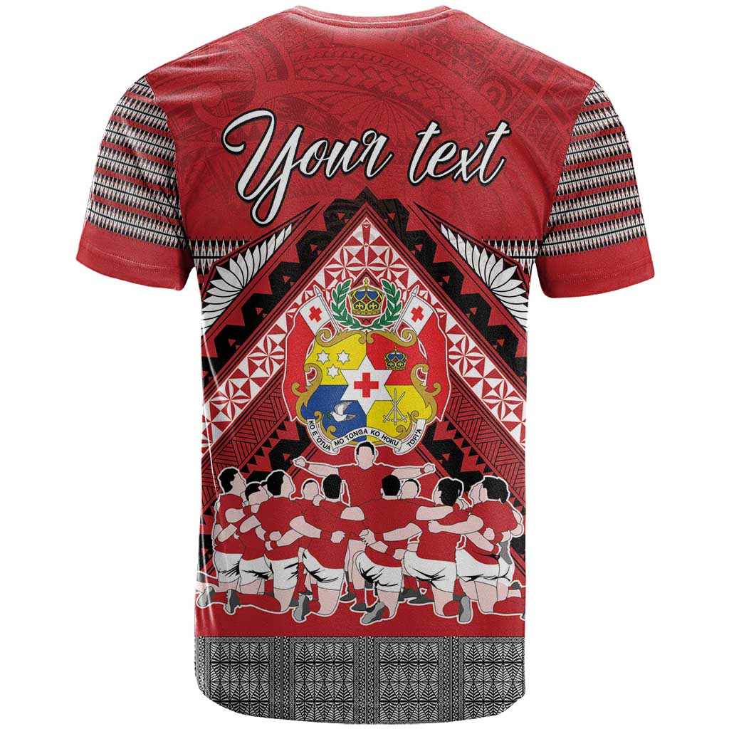 Personalised Tonga Rugby Pacific T Shirt Ikale Tahi Sipi Tau LT9 - Polynesian Pride
