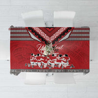 Personalised Tonga Rugby Pacific Tablecloth Ikale Tahi Sipi Tau LT9 Red - Polynesian Pride