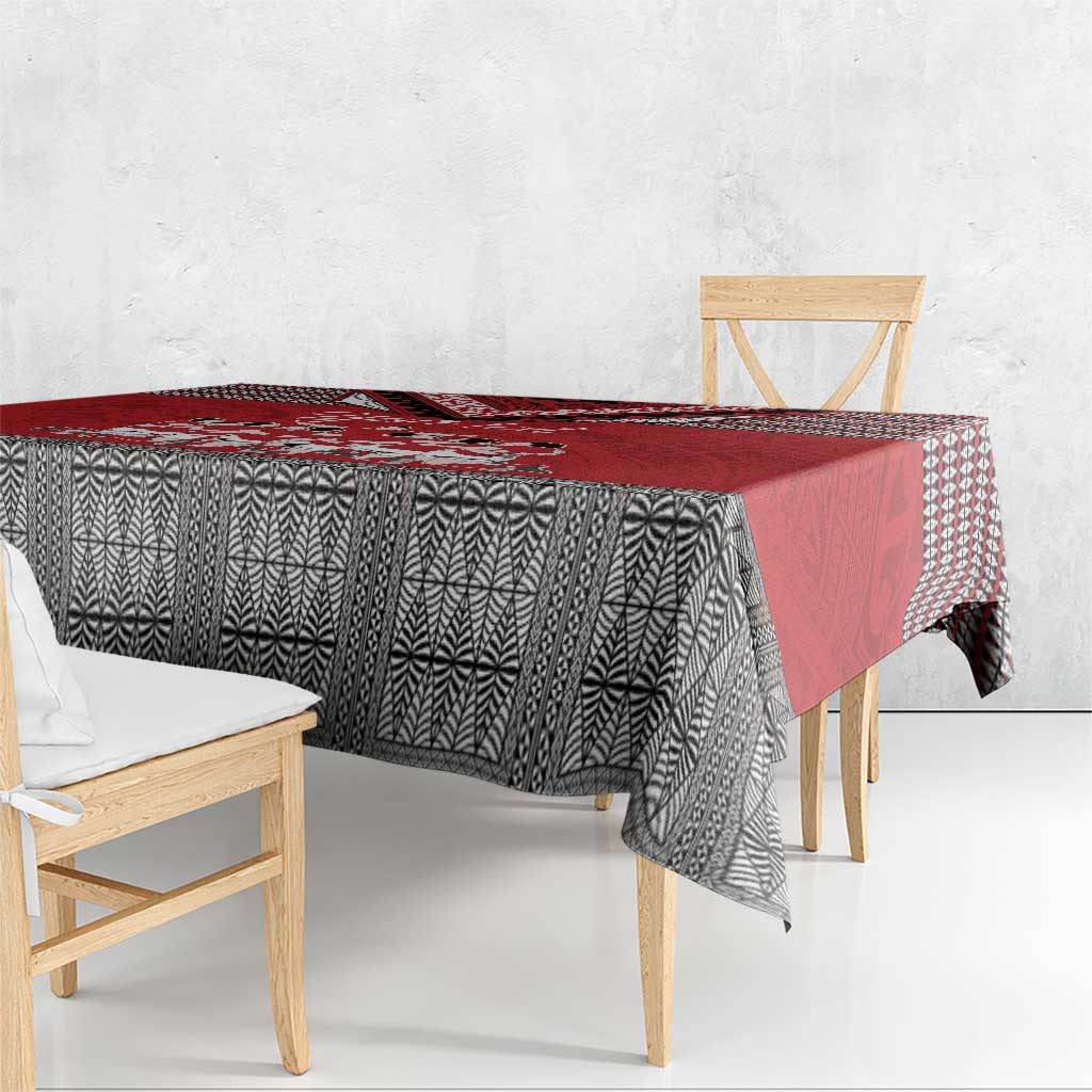 Personalised Tonga Rugby Pacific Tablecloth Ikale Tahi Sipi Tau LT9 - Polynesian Pride