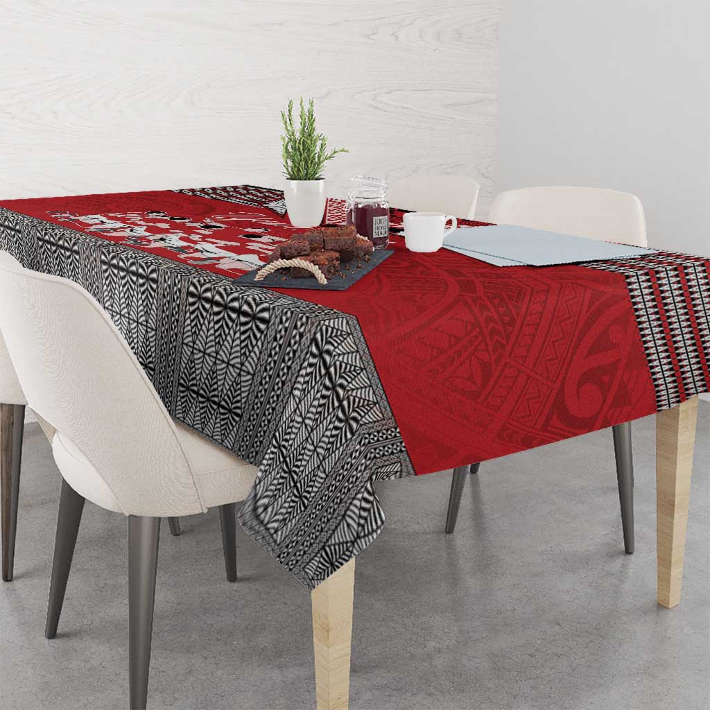 Personalised Tonga Rugby Pacific Tablecloth Ikale Tahi Sipi Tau LT9 - Polynesian Pride