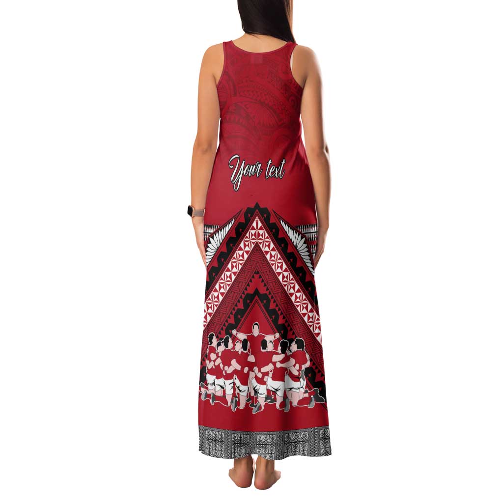 Personalised Tonga Rugby Pacific Tank Maxi Dress Ikale Tahi Sipi Tau LT9 - Polynesian Pride