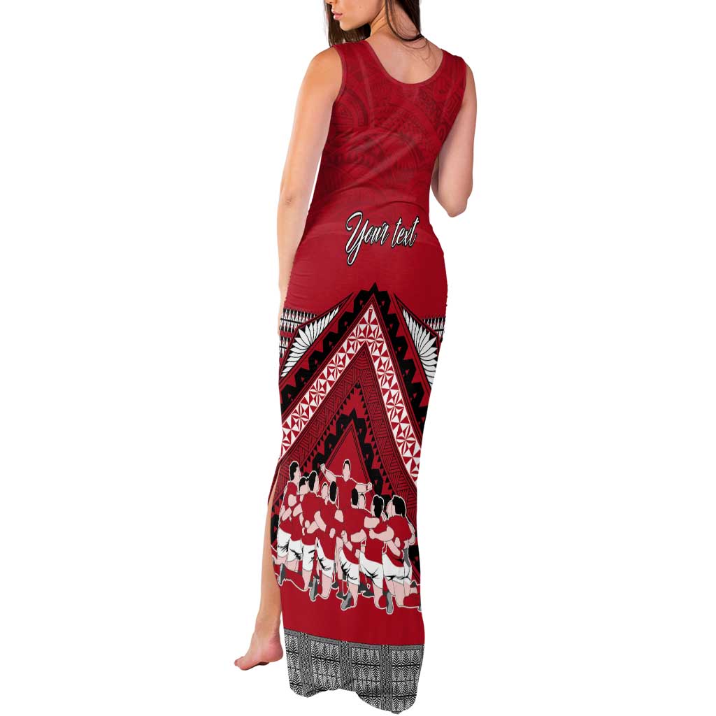 Personalised Tonga Rugby Pacific Tank Maxi Dress Ikale Tahi Sipi Tau LT9 - Polynesian Pride