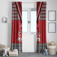 Personalised Tonga Rugby Pacific Window Curtain Ikale Tahi Sipi Tau LT9 - Polynesian Pride