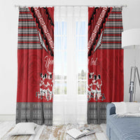 Personalised Tonga Rugby Pacific Window Curtain Ikale Tahi Sipi Tau LT9 - Polynesian Pride