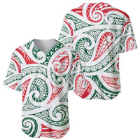 New Zealand Kowhaiwhai Christmas Baseball Jersey Traditional Maori Koru Pattern - Polynesian Pride