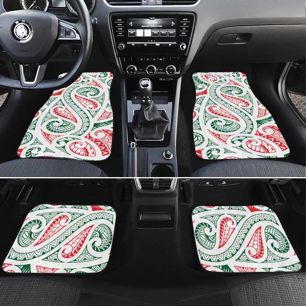 New Zealand Kowhaiwhai Christmas Car Mats Traditional Maori Koru Pattern - Polynesian Pride