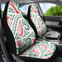 New Zealand Kowhaiwhai Christmas Car Seat Cover Traditional Maori Koru Pattern - Polynesian Pride